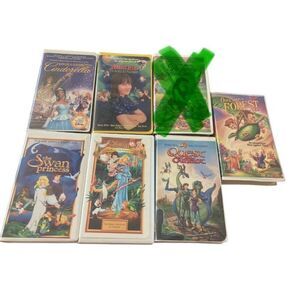 Lot Of 6 Princess VHS Tapes Swan Princess Matilda Vintage Movie 80s 90s Y2K Fami